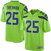 Nike Men & Women & Youth Seahawks 25 Richard Sherman Green Color Rush Limited Jersey,baseball caps,new era cap wholesale,wholesale hats